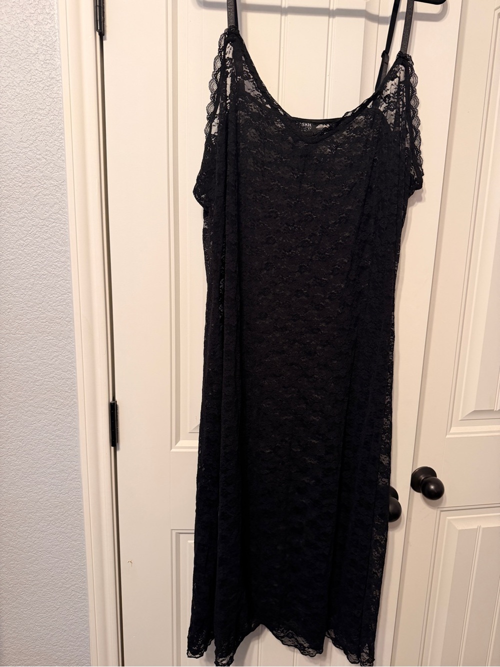 Black Lace Slip Dress